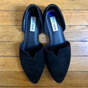 Steve Madden Black Suede Mule Slides